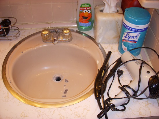 Coolcare Bathroom Counter Before