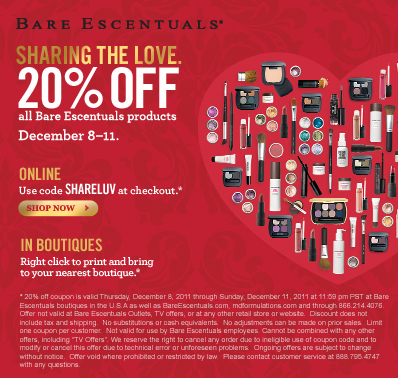 Bare Escentuals Sharing The Love Widget Pic Bare Escentuals Sharing The Love Widget Pic