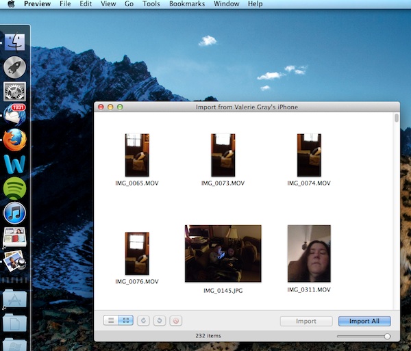 How to import photos from the iPhone 4s to the iMac