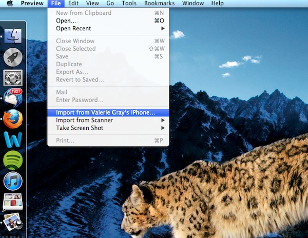 How to import photos from the iPhone 4s to the iMac
