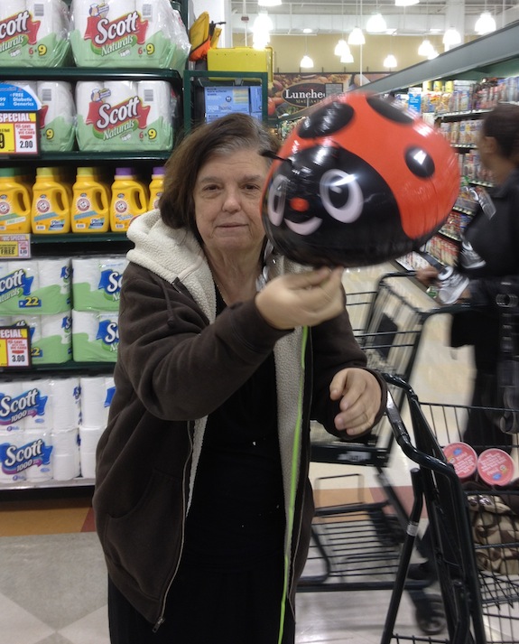 Mom Holding Balloon