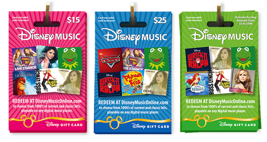 disney music gift cards