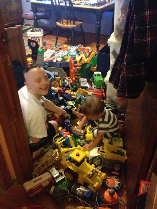 Wordless Wednesday - Cj And Trenton Mess