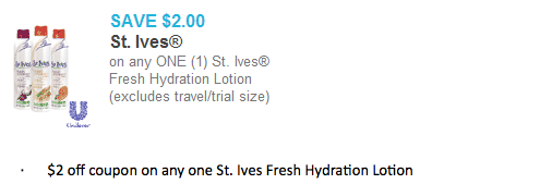 $2 off St Ives Coupon