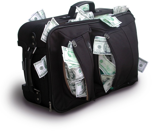 suitcase of money
