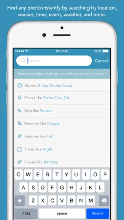 Picjoy photo organizing app