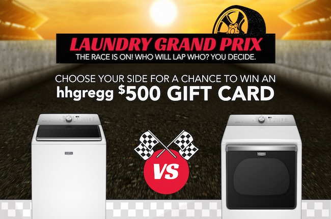 hhgregg Maytag Laundry Grand Prix contest