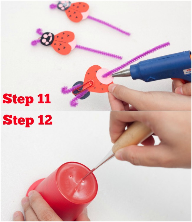 Mom Knows It All DIY Valentine's Day Craft - Love Bug Tabletop Photo Holder