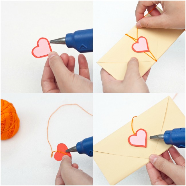 DIY Heart Envelope Valentine's Day Craft