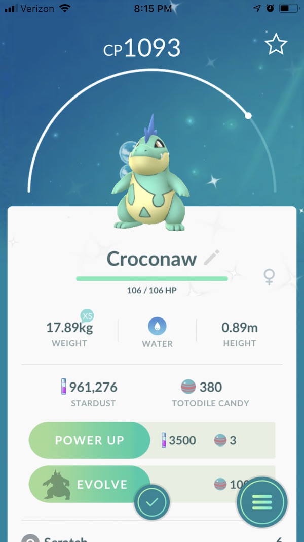 shiny Croconaw