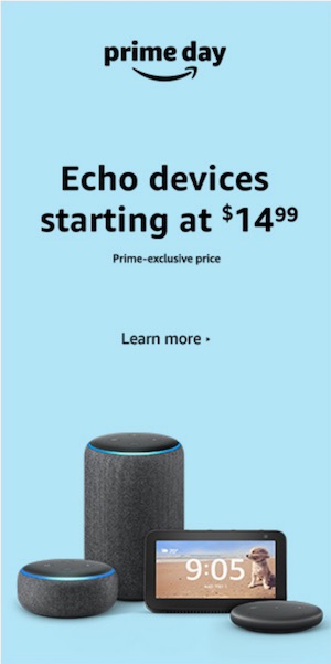 Amazon Prime Day Echo devices banner